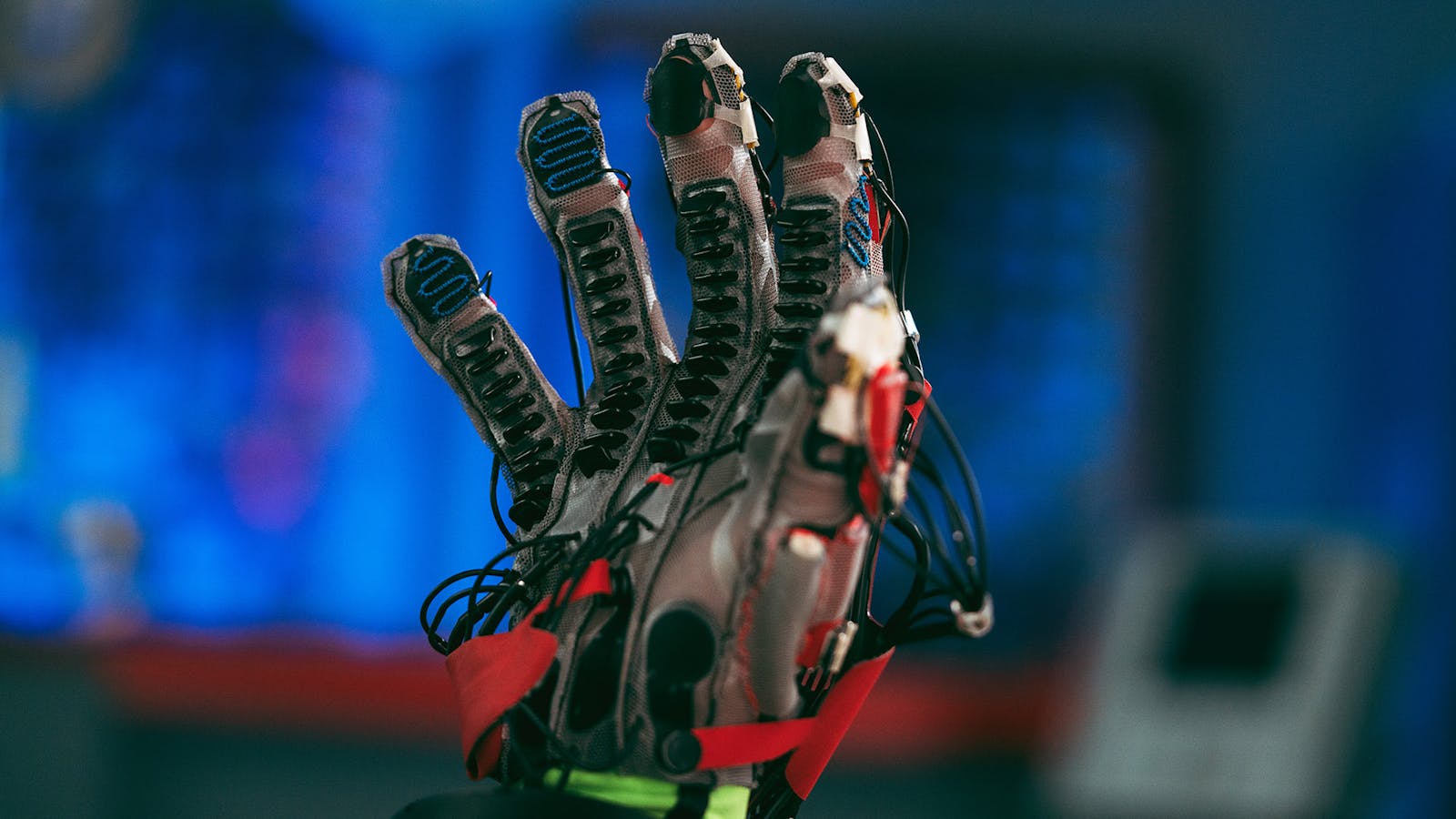 A look at the latest haptic glove prototype from Reality Labs. Credit: Meta
