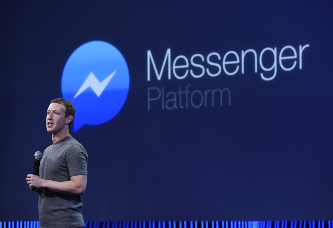 Facebook CEO Mark Zuckerberg speaks to developers Wednesday. Photo by Bloomberg.