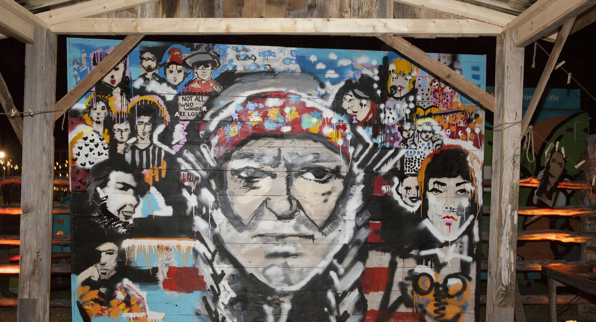 Mural from Stance-sponsored concert in Austin. Photo by Bloomberg. 