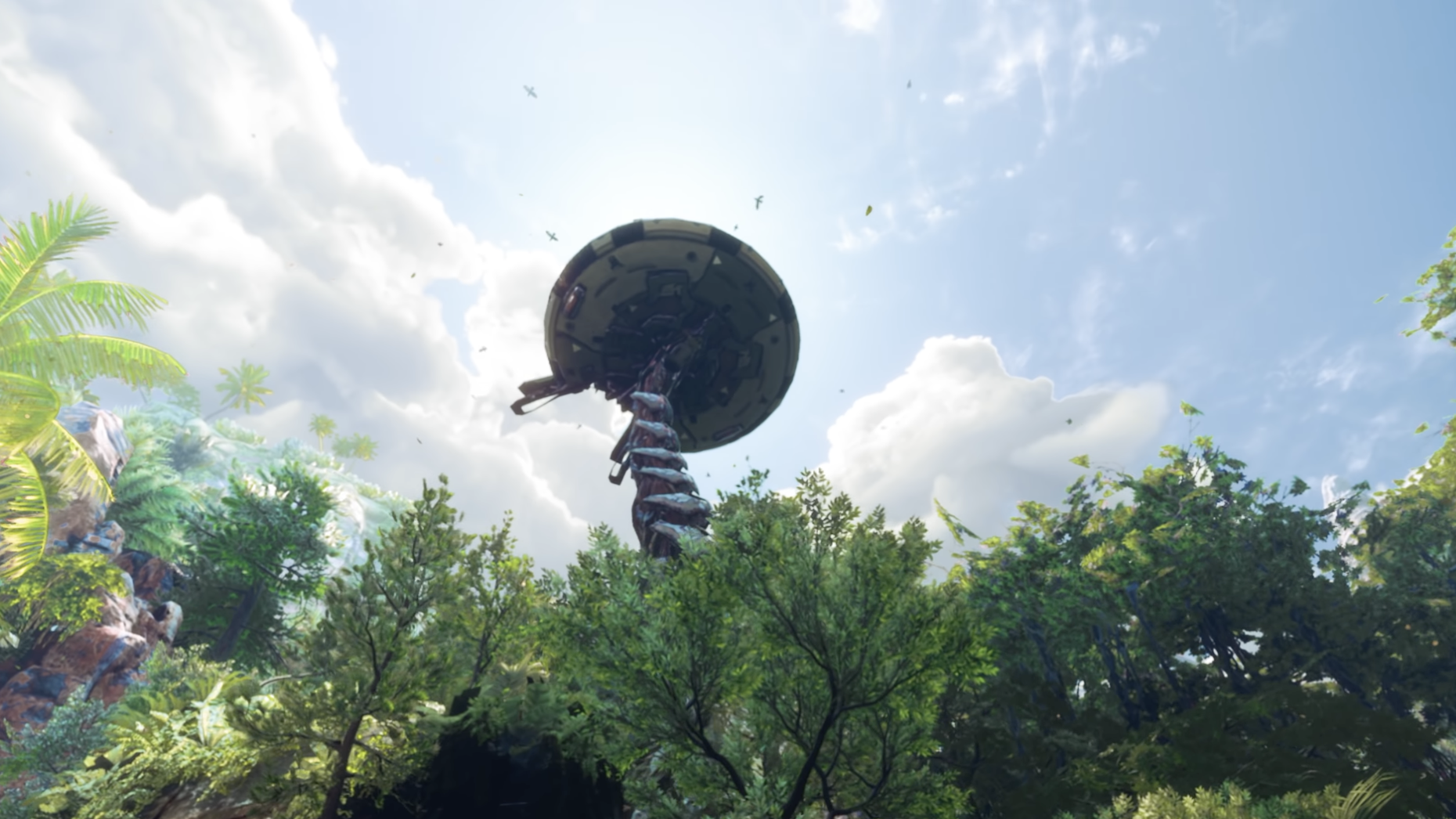 A scene from Sony's Horizon Call of the Mountain VR game. Image: Guerrilla/Firesprite Games