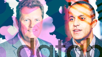 Snowflake CEO Frank Slootman (left) and Databricks CEO Ali Ghodsi. Photos by Snowflake, Bloomberg. Collage by Mike Sullivan