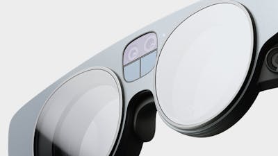 A look at the forward-facing cameras in Magic Leap's new AR headset. Credit: Magic Leap.