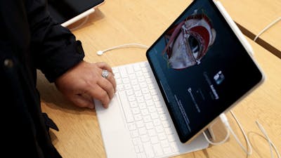 Apple's new Mac laptop. Photo by Bloomberg.