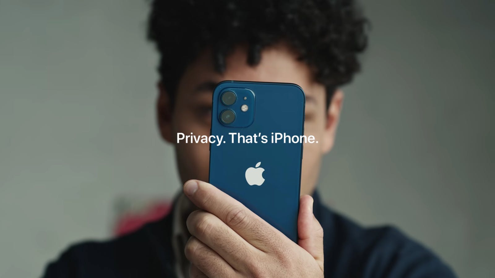Apple ad announcing new privacy options for blocking mobile ad tracking.