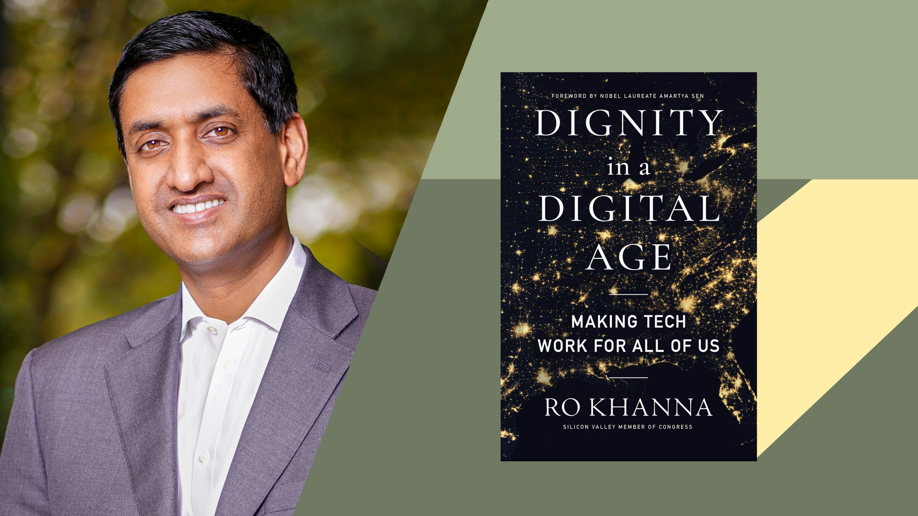 Ro Khanna photo by Sam Gavin. Cover courtesy of Simon & Schuster.