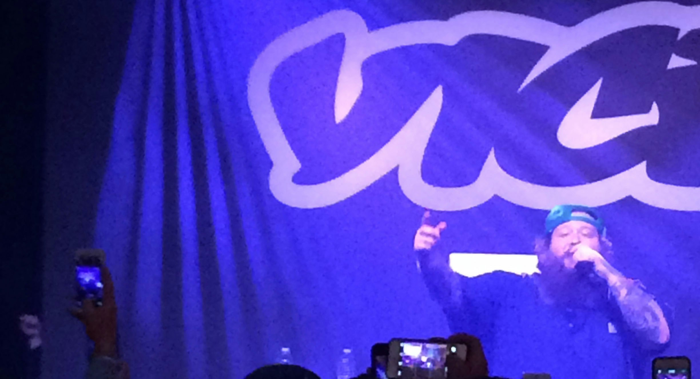 Rapper Action Bronson performs at Vice Media's Newfront show. Photo by Tom Dotan.