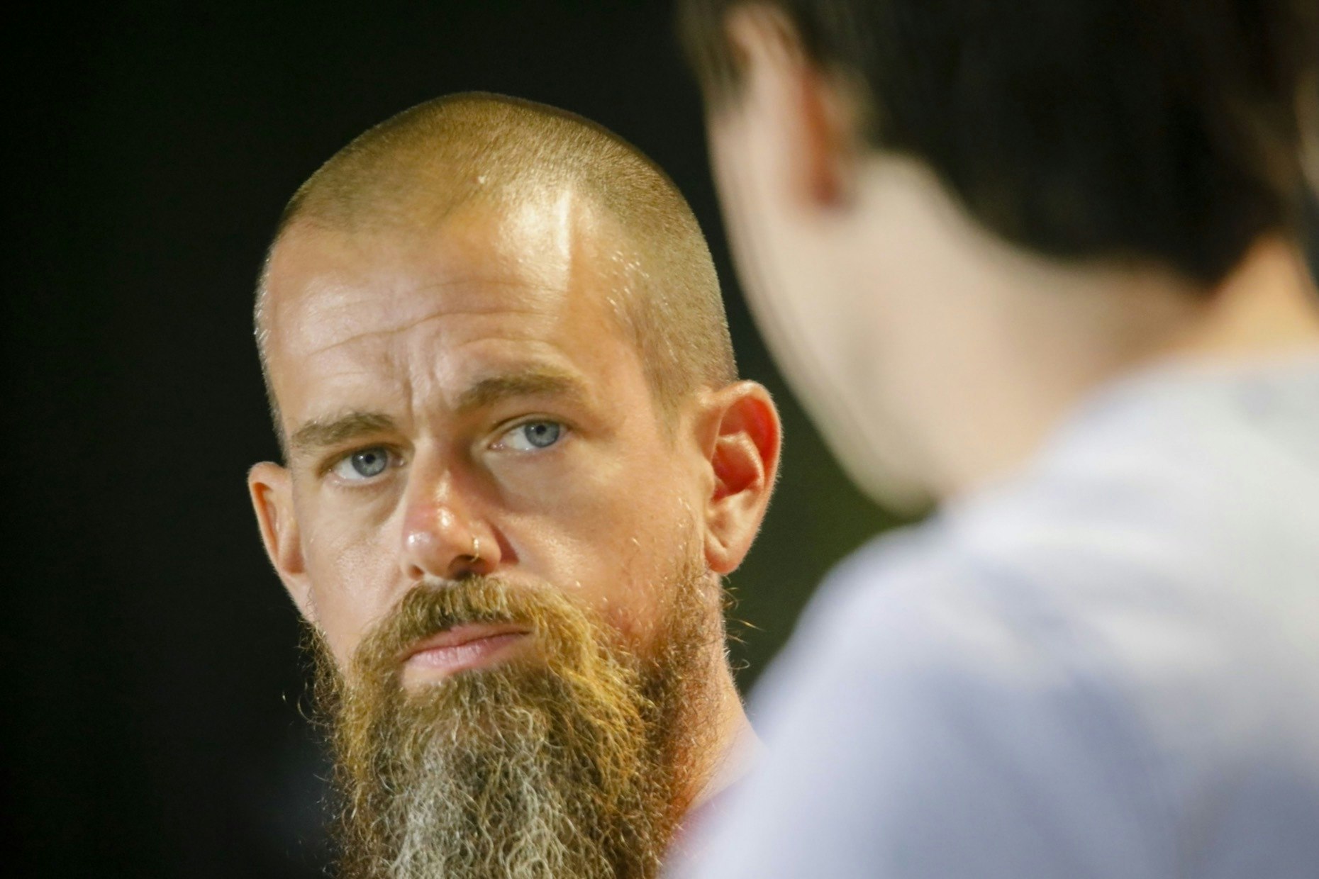 Block CEO Jack Dorsey at a bitcoin conference in Miami on June 4. Photo: Bloomberg.