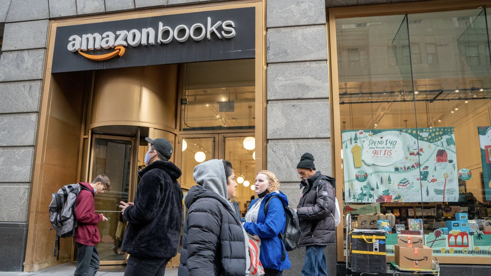 An Amazon Books store in New York. Photo by Bloomberg.
