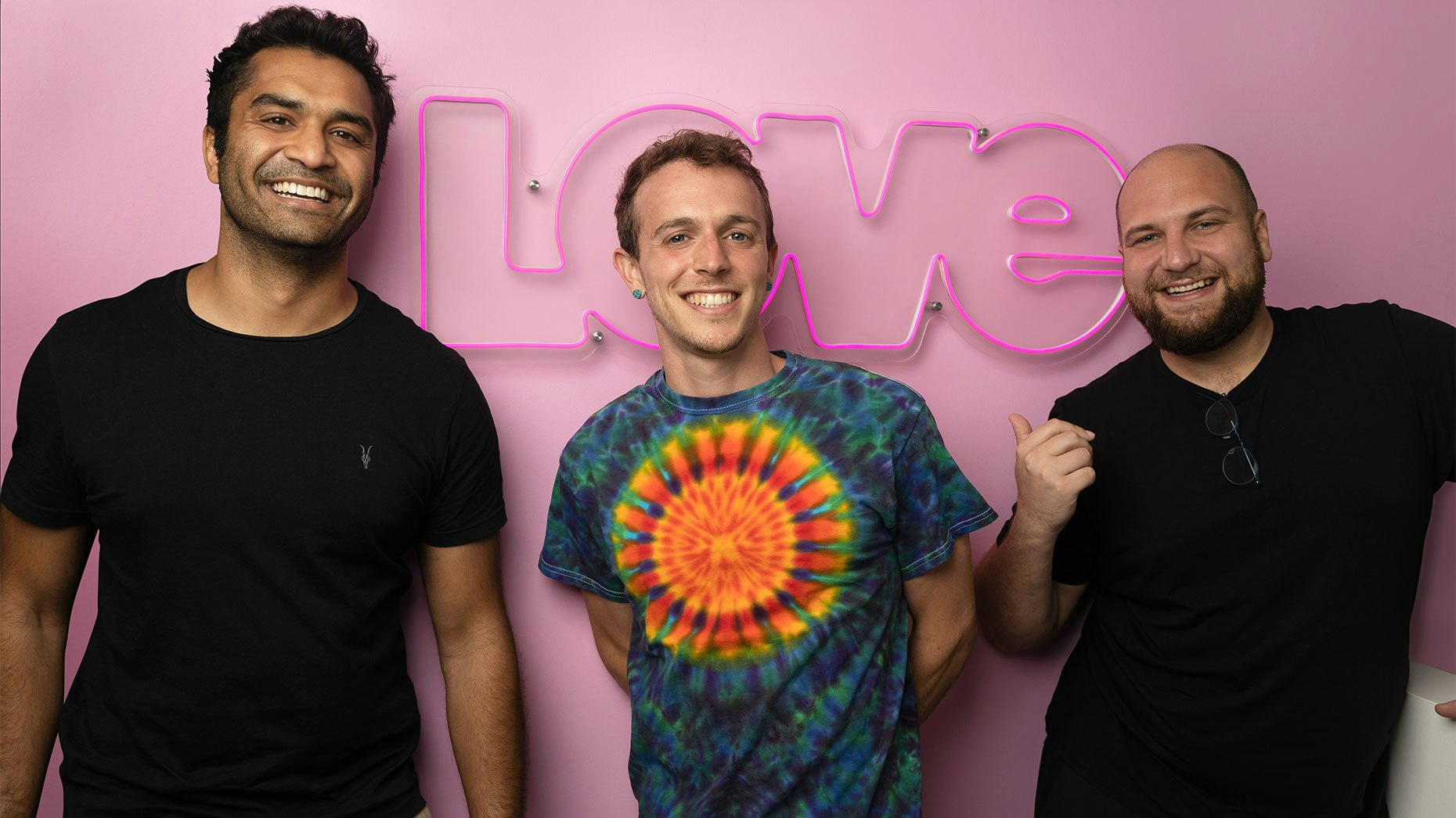 Love co-founders Ashwath Rajan, Ryan Breslow and JR Rahn. Photo by Julian Buitrago