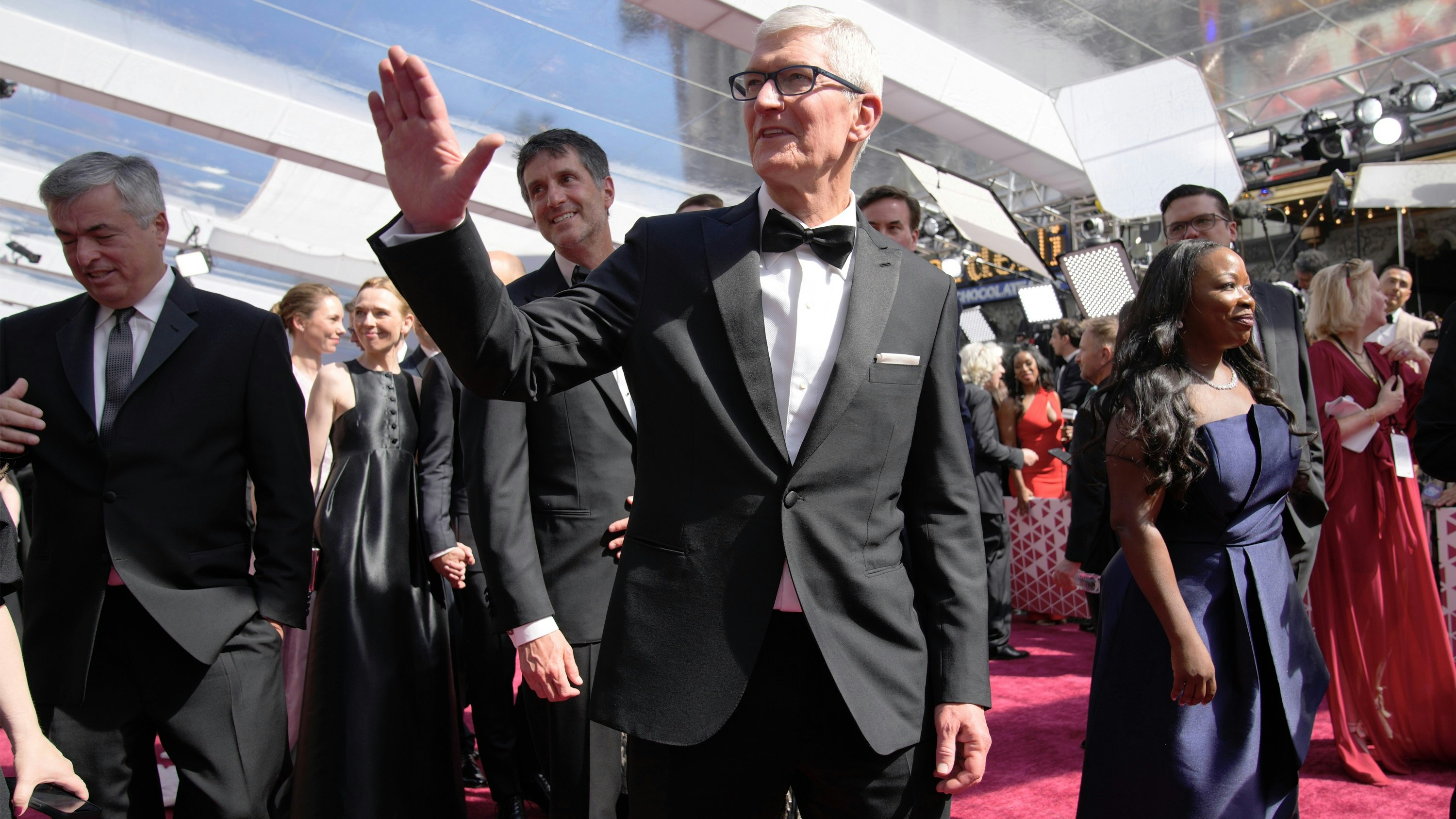 Apple CEO Tim Cook at Sunday's Academy Awards. Photo by AP
