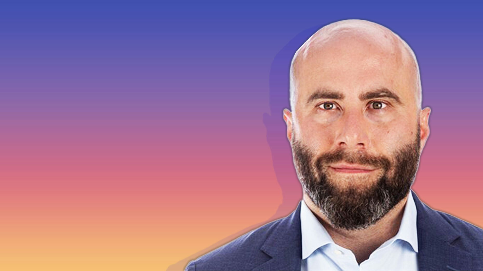 BlockFi Chief Security Officer Adam Healy. Photo: BlockFi. Art by Mike Sullivan