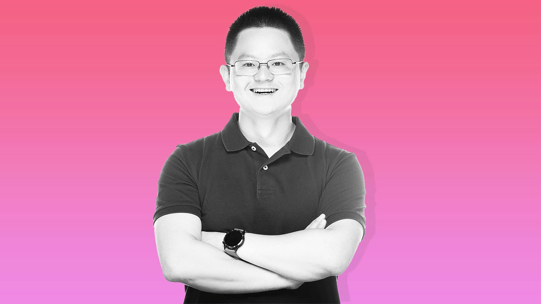 Bill Qian, head of Binance Labs. Photo: Binance Labs. Art by Mike Sullivan