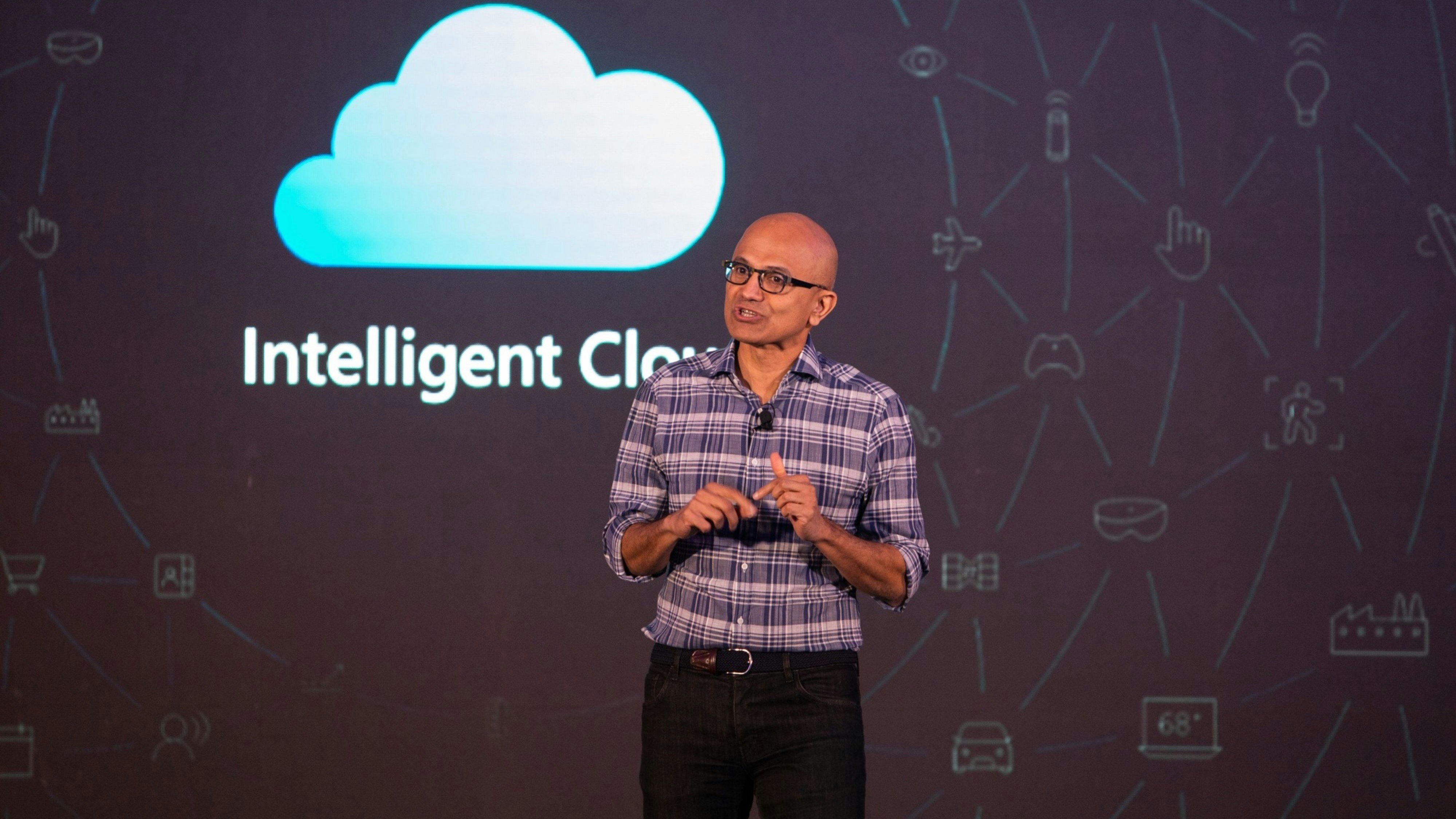 Microsoft CEO Satya Nadella in 2020. Photo by Bloomberg