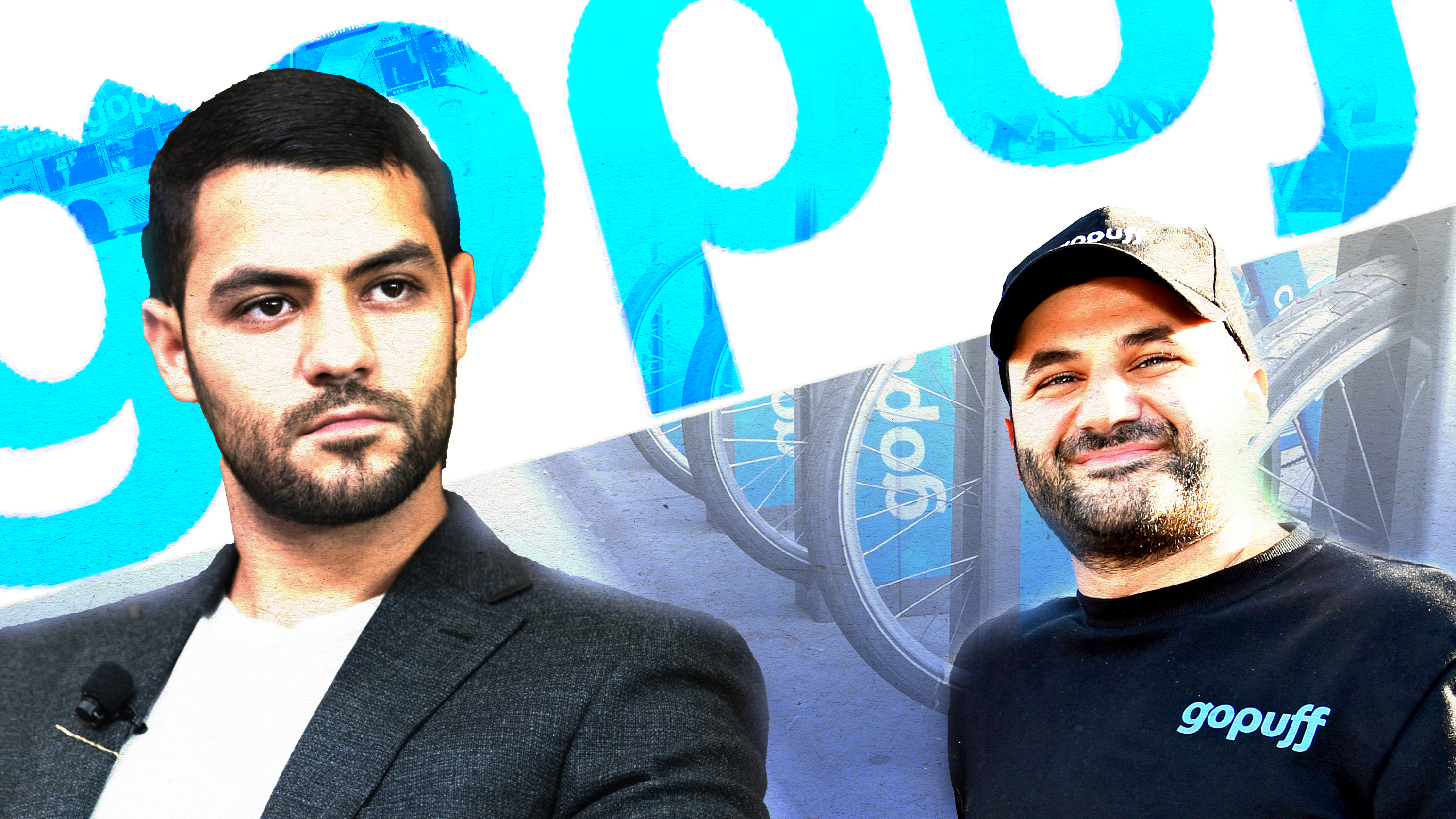 GoPuff founders Yakir Gola, left, and Rafael Ilishayev. Photos by Getty, Bloomberg.