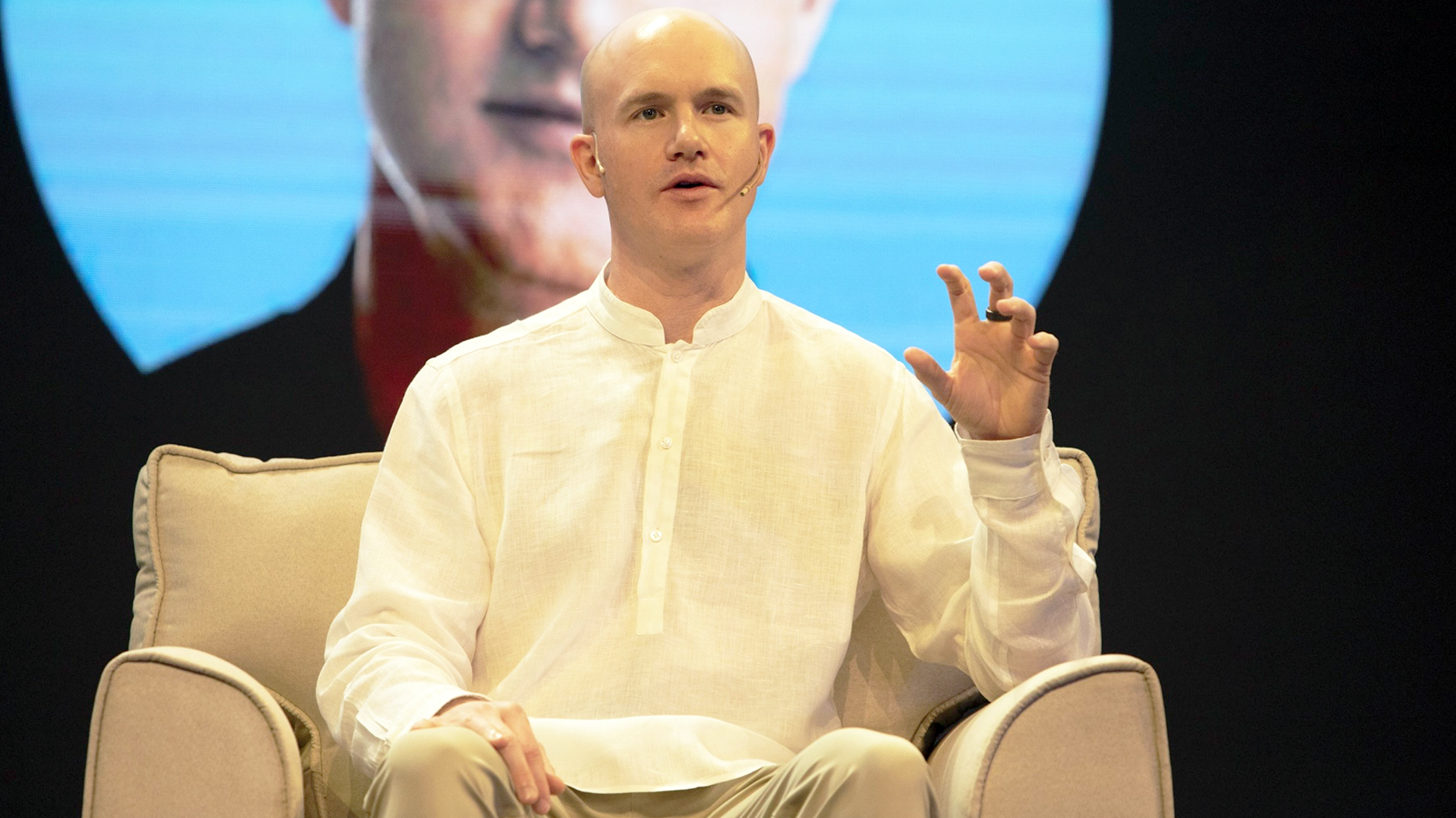 Coinbase CEO Brian Armstrong. Photo by Bloomberg.
