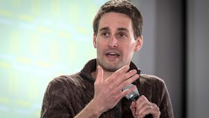 Snap CEO Evan Spiegel. Photo by Bloomberg.
