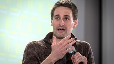 Snap CEO Evan Spiegel. Photo by Bloomberg.