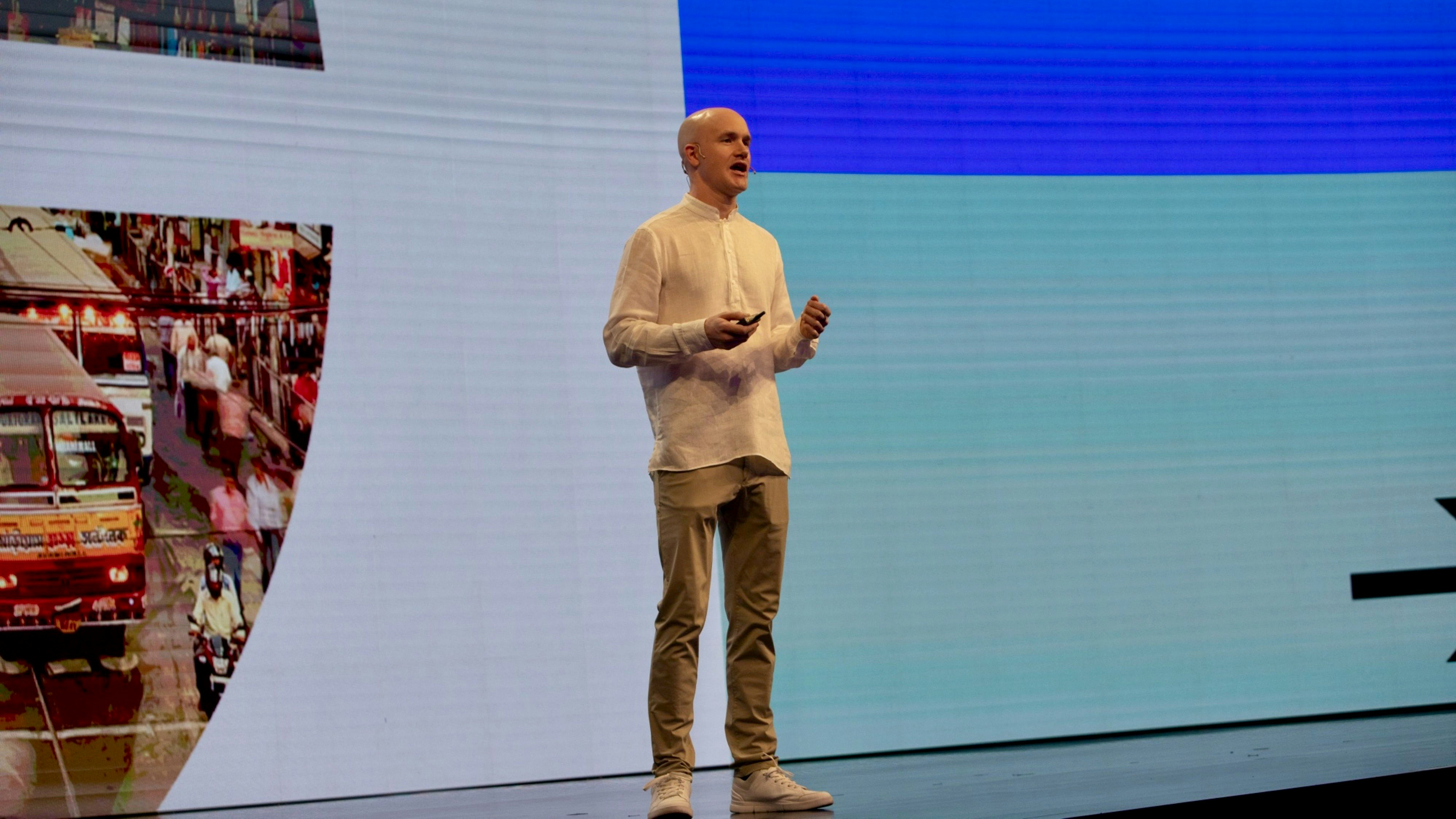 Brian Armstrong, chief executive officer of Coinbase. Photo by Bloomberg.