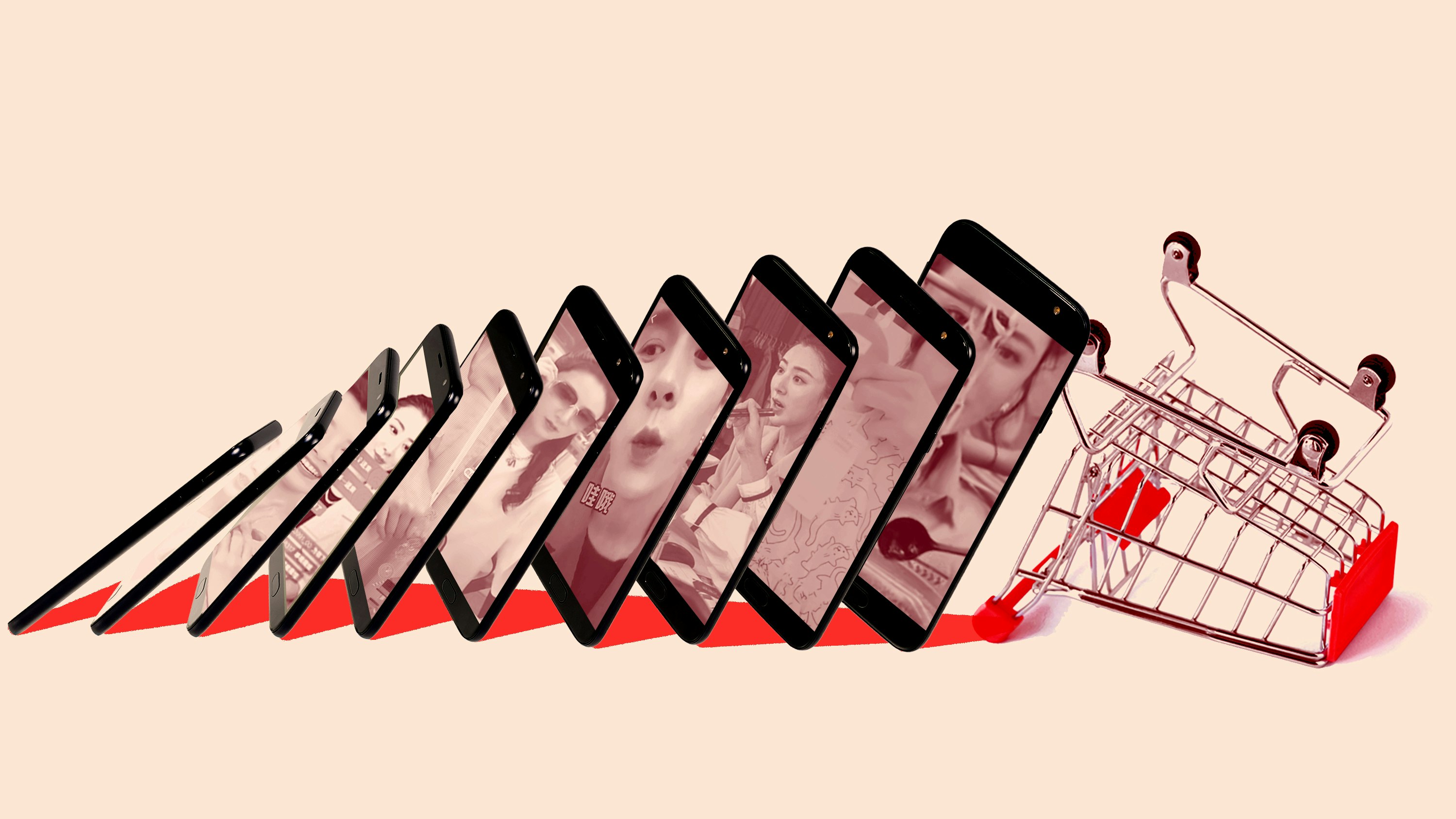 Photo by iStock, Screengrabs of Viya (Taobao), Li Jiaqi (TikTok). Art by Haejin Park