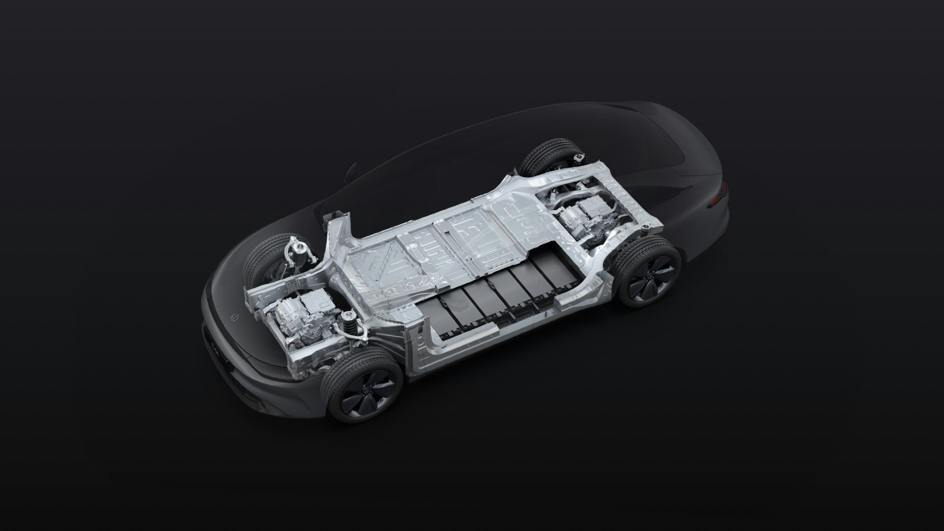 Rendering of the battery inside the chassis of Leapmotor's C01. Courtesy of Leapmotor.