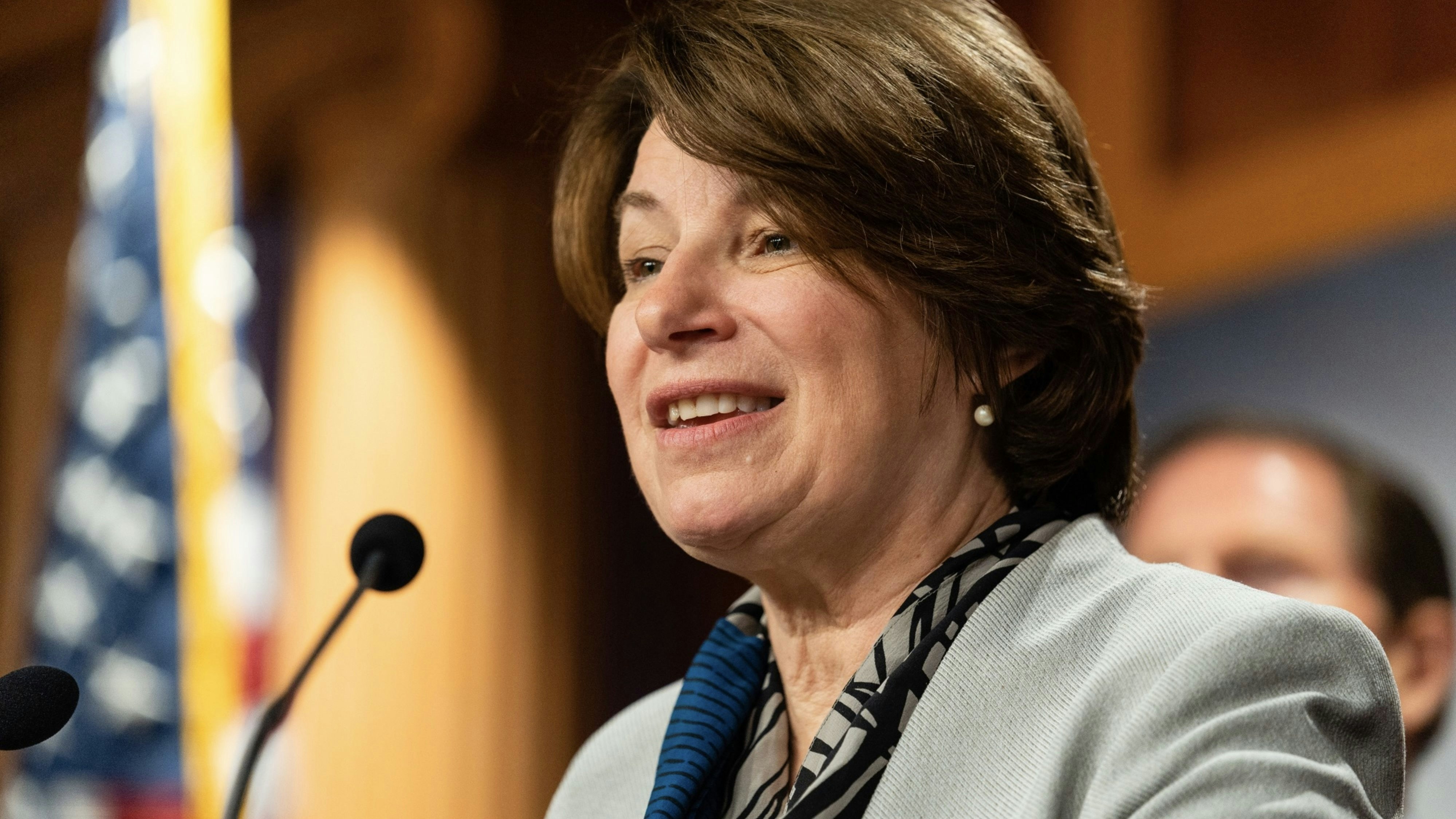 Sen. Amy Klobuchar. Photo by Bloomberg.