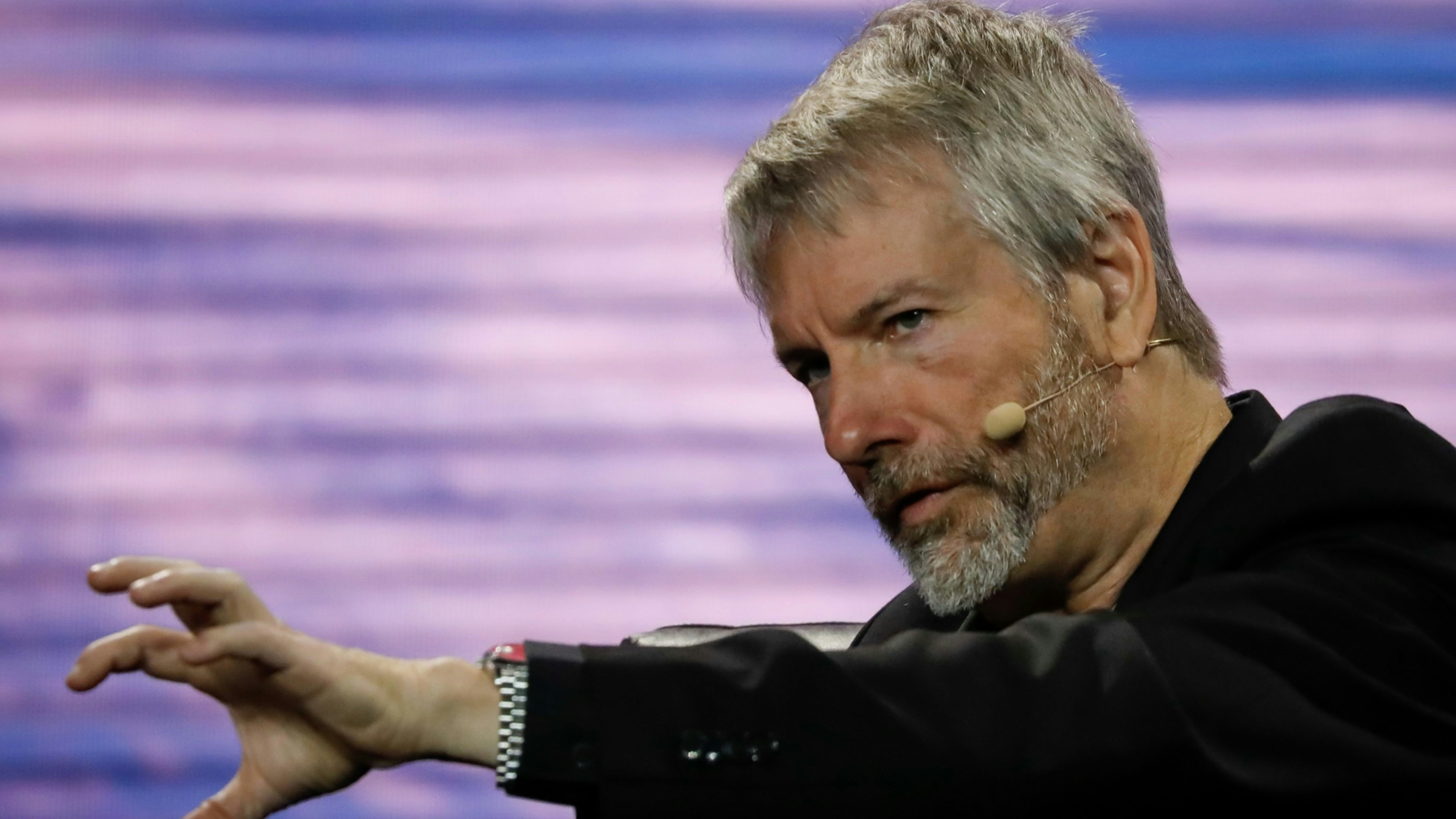 MicroStrategy CEO Michael Saylor. Photo by Bloomberg.