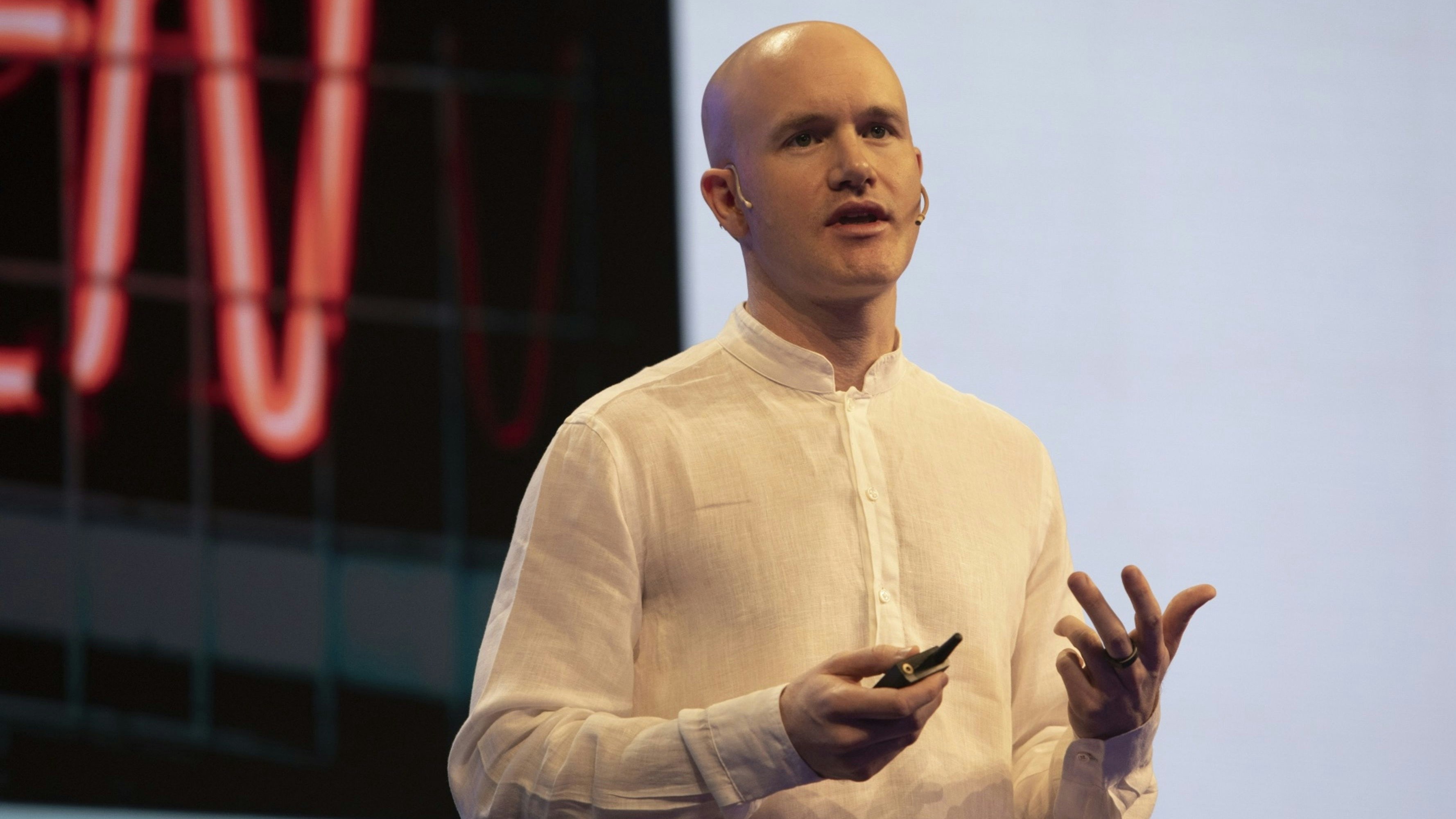Coinbase CEO Brian Armstrong. Photo by Bloomberg.
