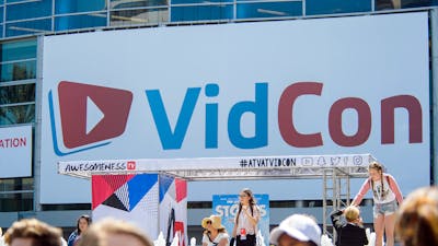 Signage at VidCon 2016. Photo by Shutterstock