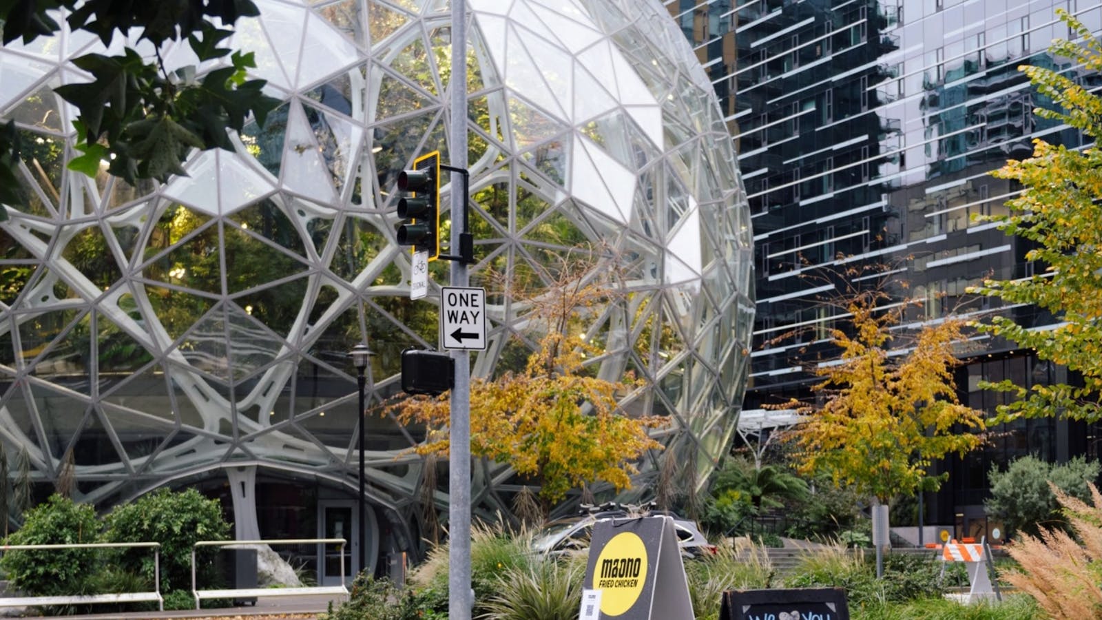 Amazon headquarters in Seattle. Photo by Bloomberg