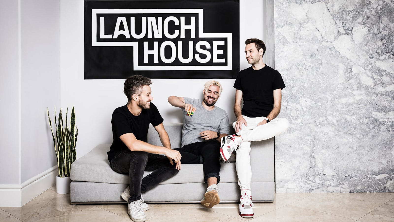Launch House co-founders Brett Goldstein, Michael Houck and Jacob Peters (from left to right). Photo: Launch House