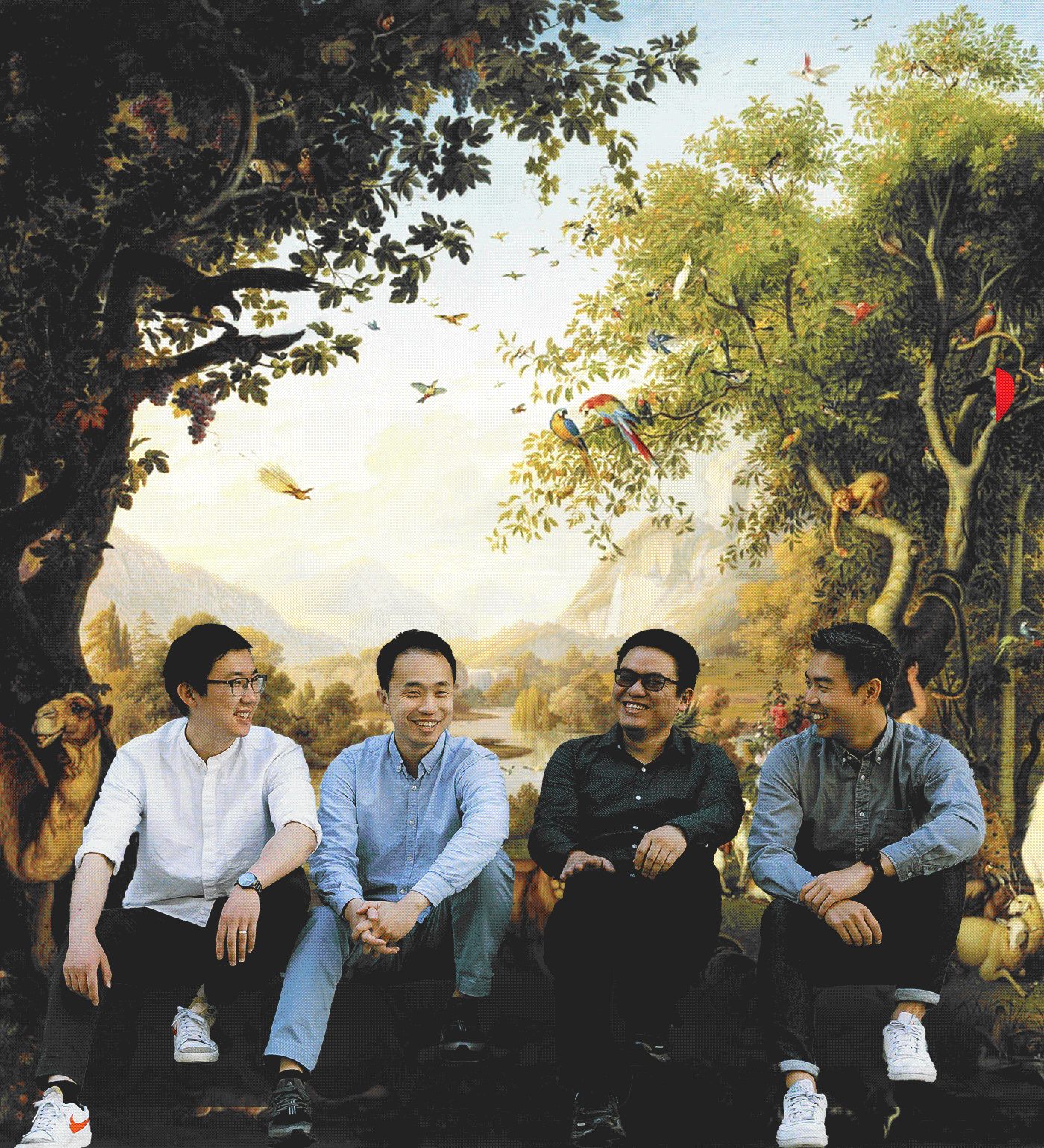 Magic Eden’s co-founders Jack Lu (CEO), Sidney Zhang (CTO), Zhoujie Zhou (Chief Engineer) and Zhuoxun Yin (COO). Art by Clark Miller.