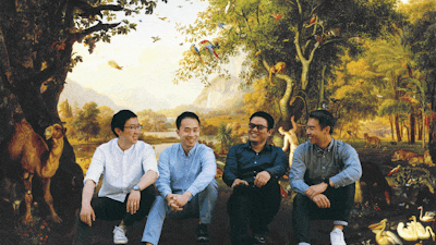 Magic Eden’s co-founders Jack Lu (CEO), Sidney Zhang (CTO), Zhuojie Zhou (Chief Engineer) and Zhuoxun Yin (COO). Art by Clark Miller.