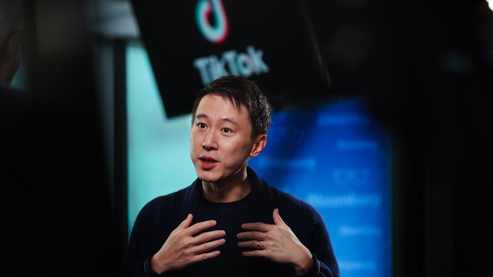 Shouzi Chew, CEO of TikTok, in February. Photo by Bloomberg