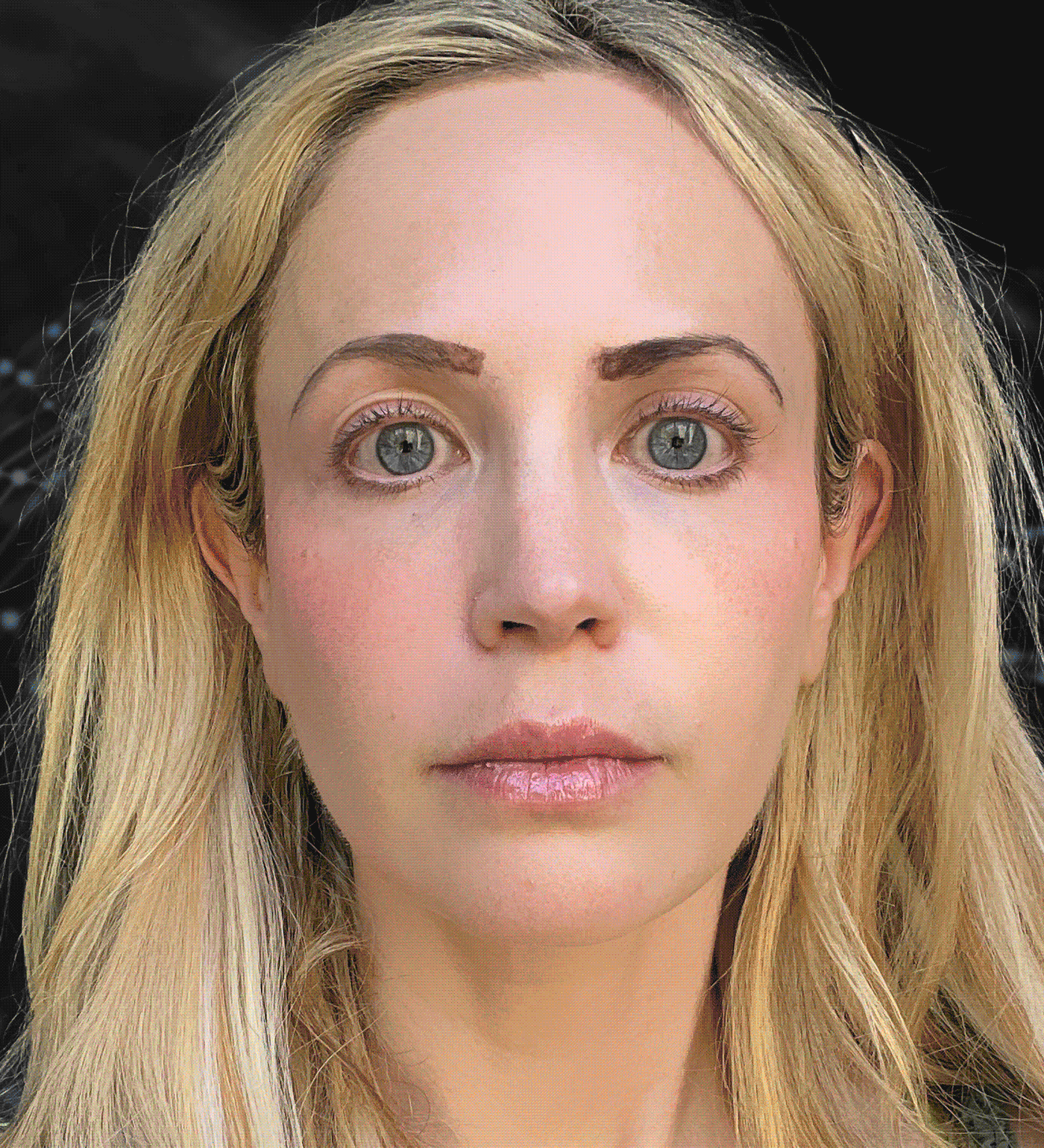 A selfie of the author Zara Stone, overlaid with results from Perfect Corp.’s AI Personality Finder demo. Art by Clark Miller