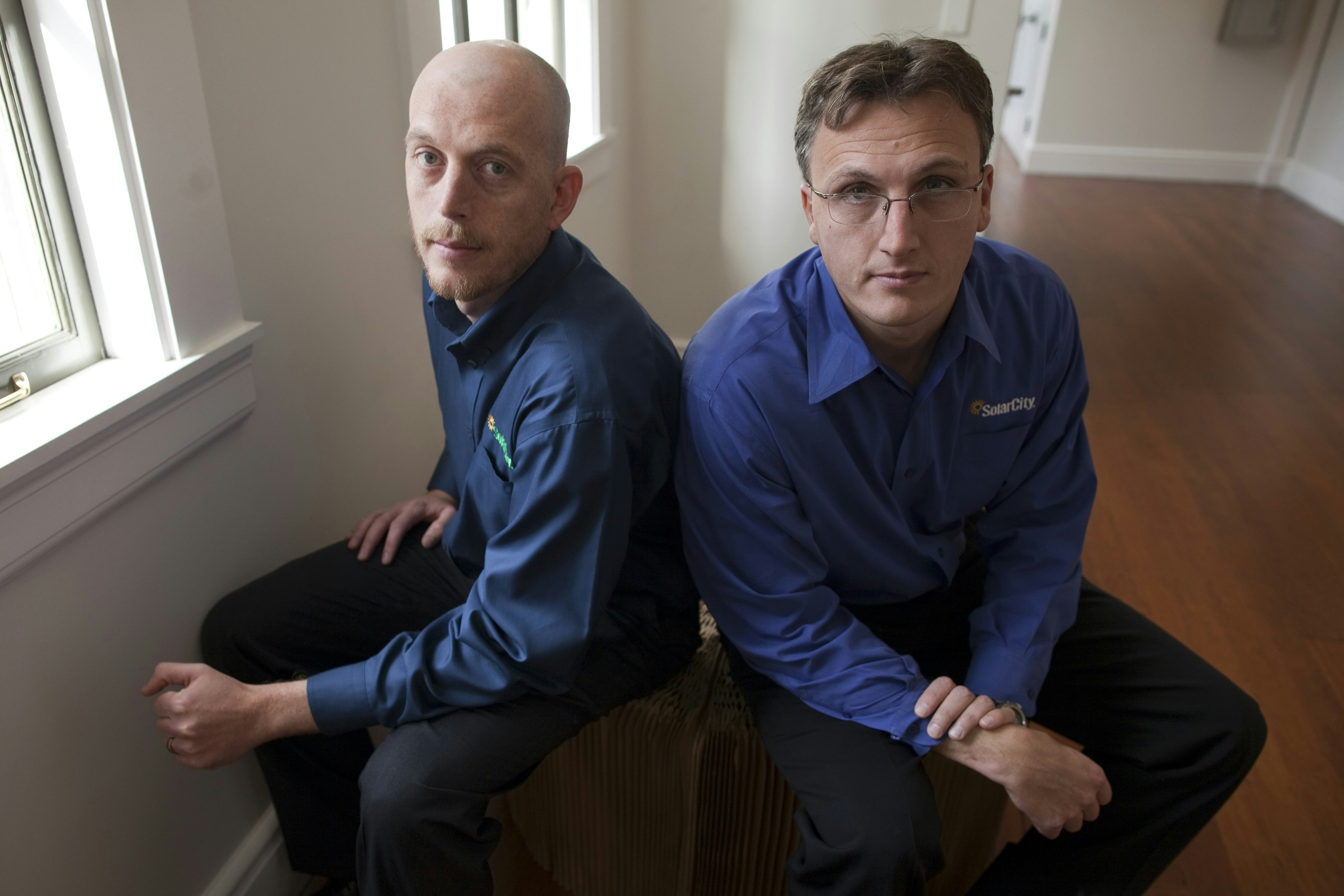 SolarCity co-founders Pete and Lyndon Rive. Photo by Bloomberg.