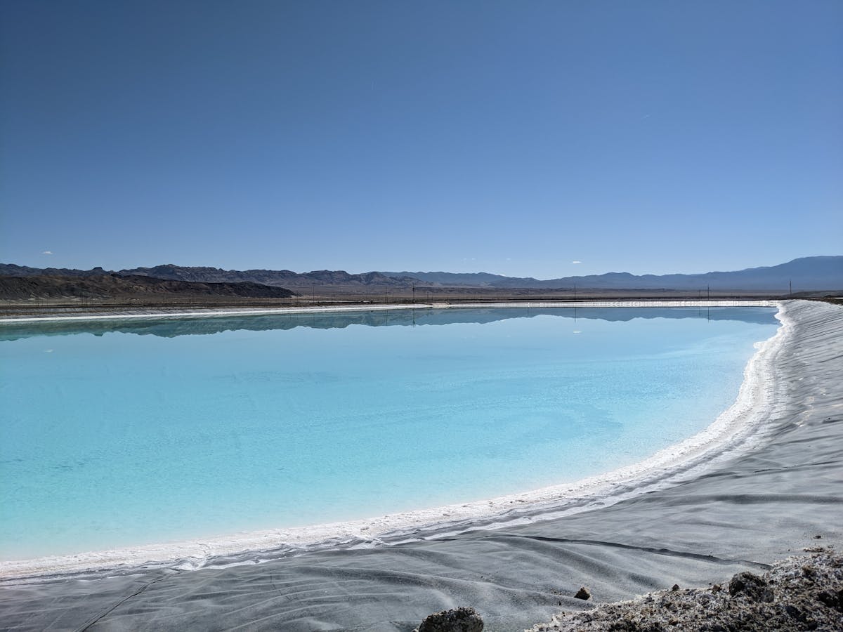 At Silver Peak, concentrated lithium turns the last in a string of ponds an eerie blue. Photo: The Electric