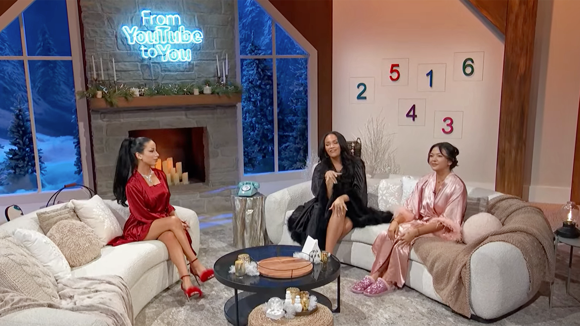 YouTubers Amber Scholl, AllyiahsFace and Mai Pham hosting a live shopping event on YouTube. Photo via YouTube.