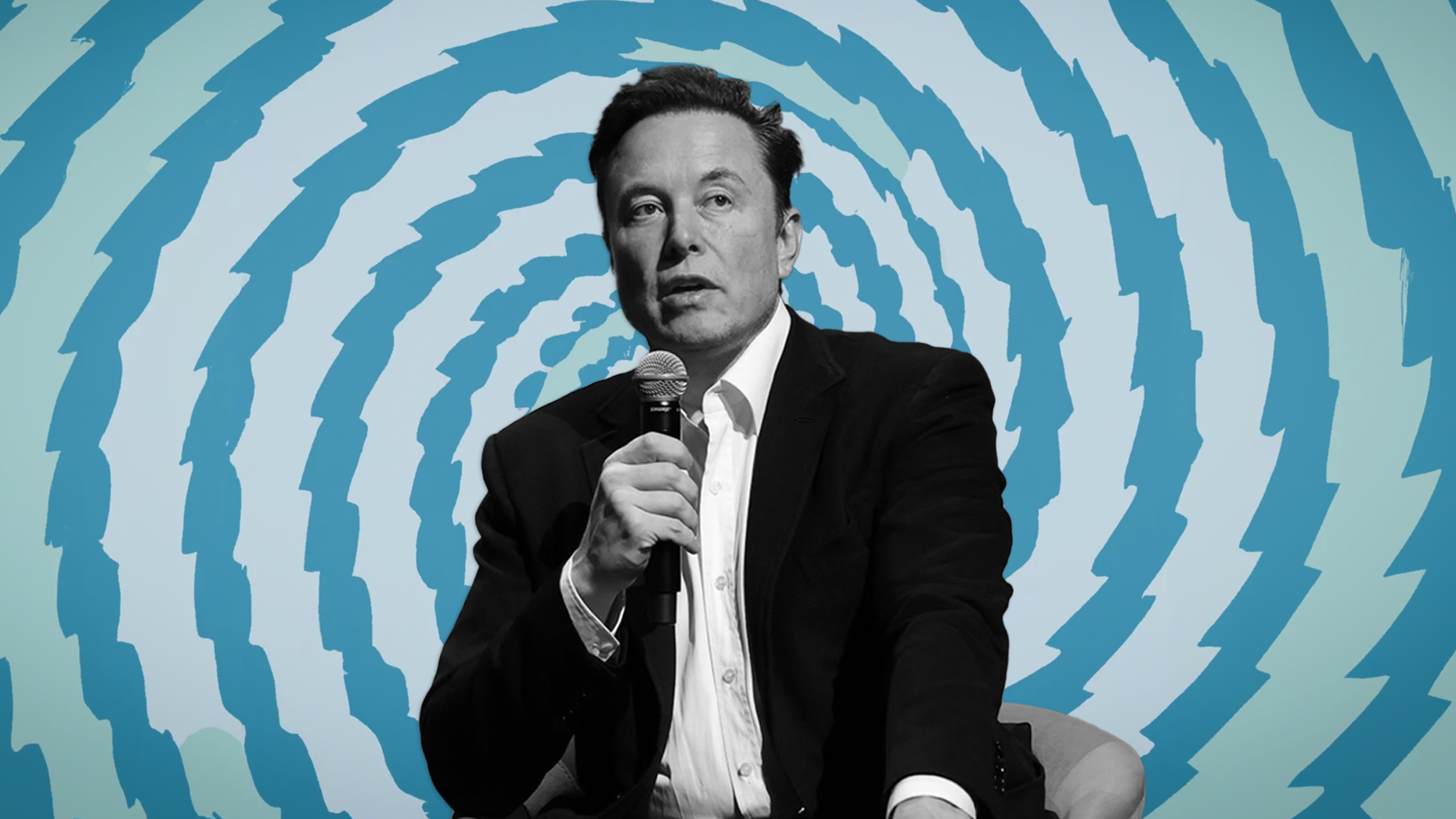 Elon Musk. Photo by Baron Capital. Background generated in DALL E 2.