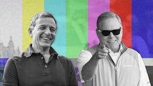 Disney CEO Robert Iger and Warner Bros. Discovery CEO David Zaslav. Photos by Bloomberg, Shutterstock