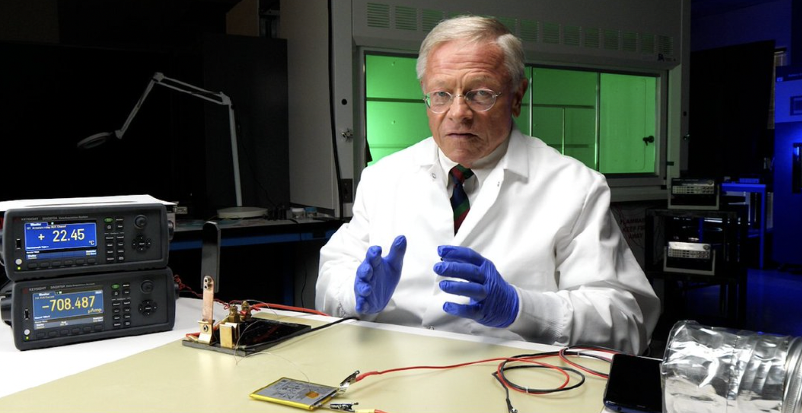 T.J. Rodgers, executive chair of Enovix, at the company's Fremont, CA. headquarters. Photo: Courtesy Enovix