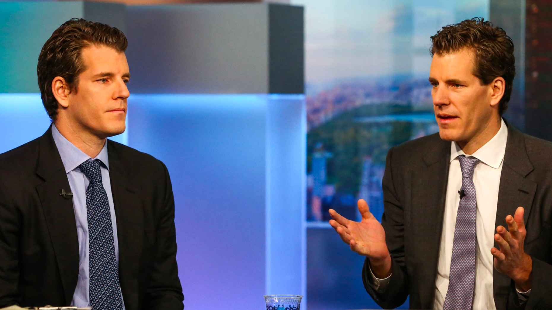 Cameron and Tyler Winklevoss. Photo by Bloomberg.