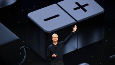 Apple CEO Tim Cook successful  2018. Photo by Bloomberg