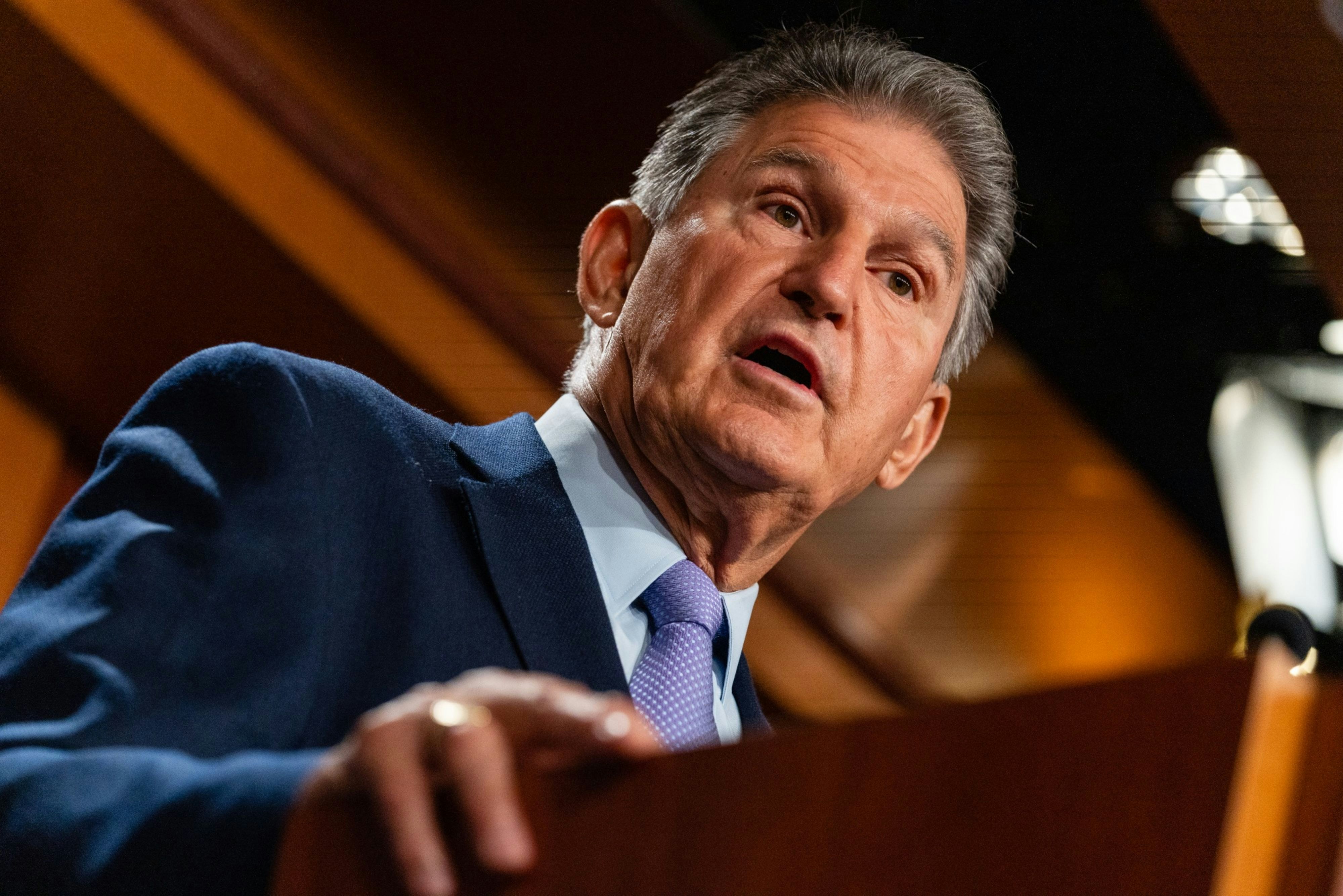 Manchin. Photo: Eric Lee/Bloomberg