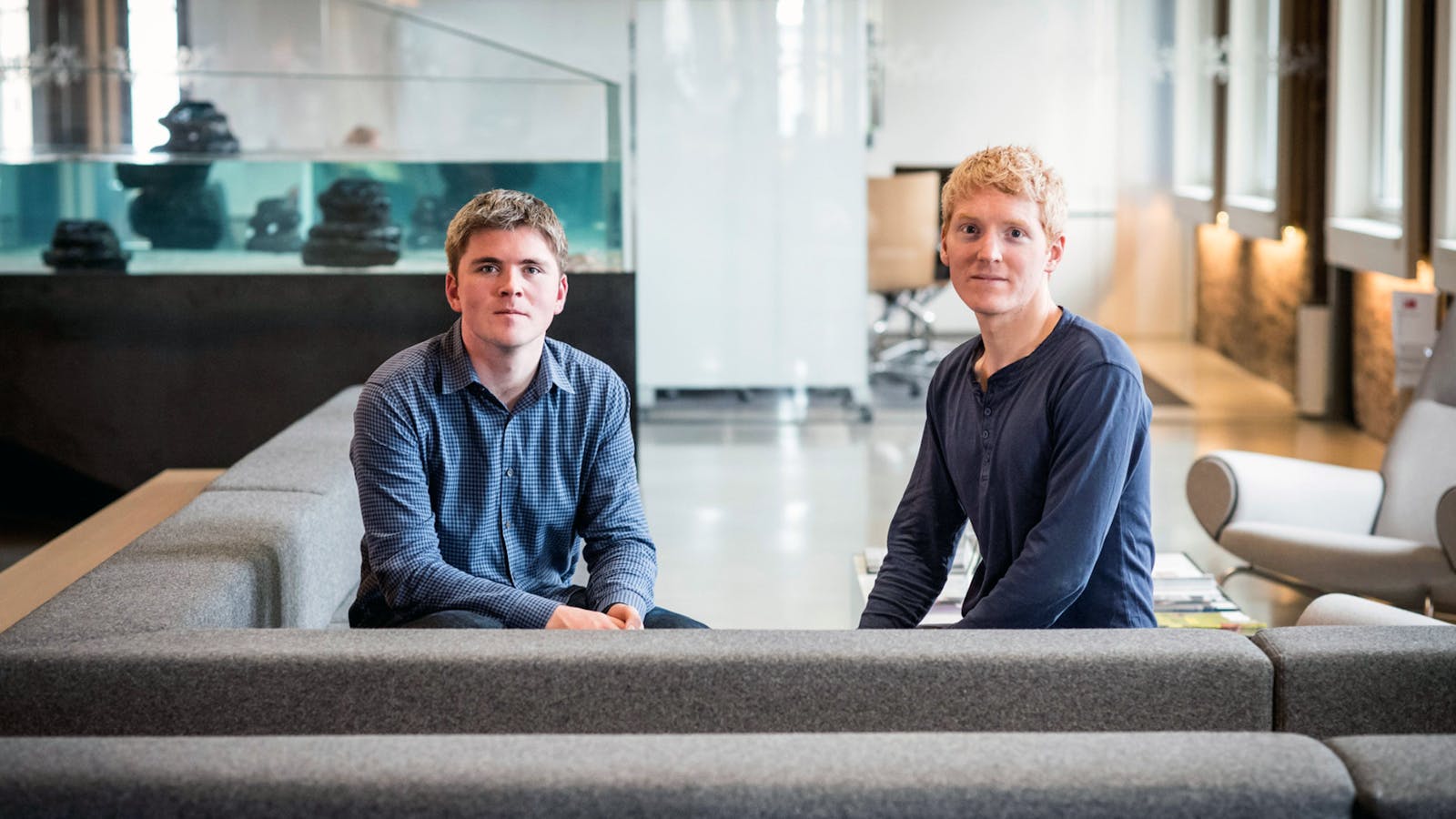 John and Patrick Collison. Photo by Bloomberg.