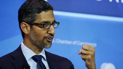 Google CEO Sundar Pichai. Photo by Bloomberg