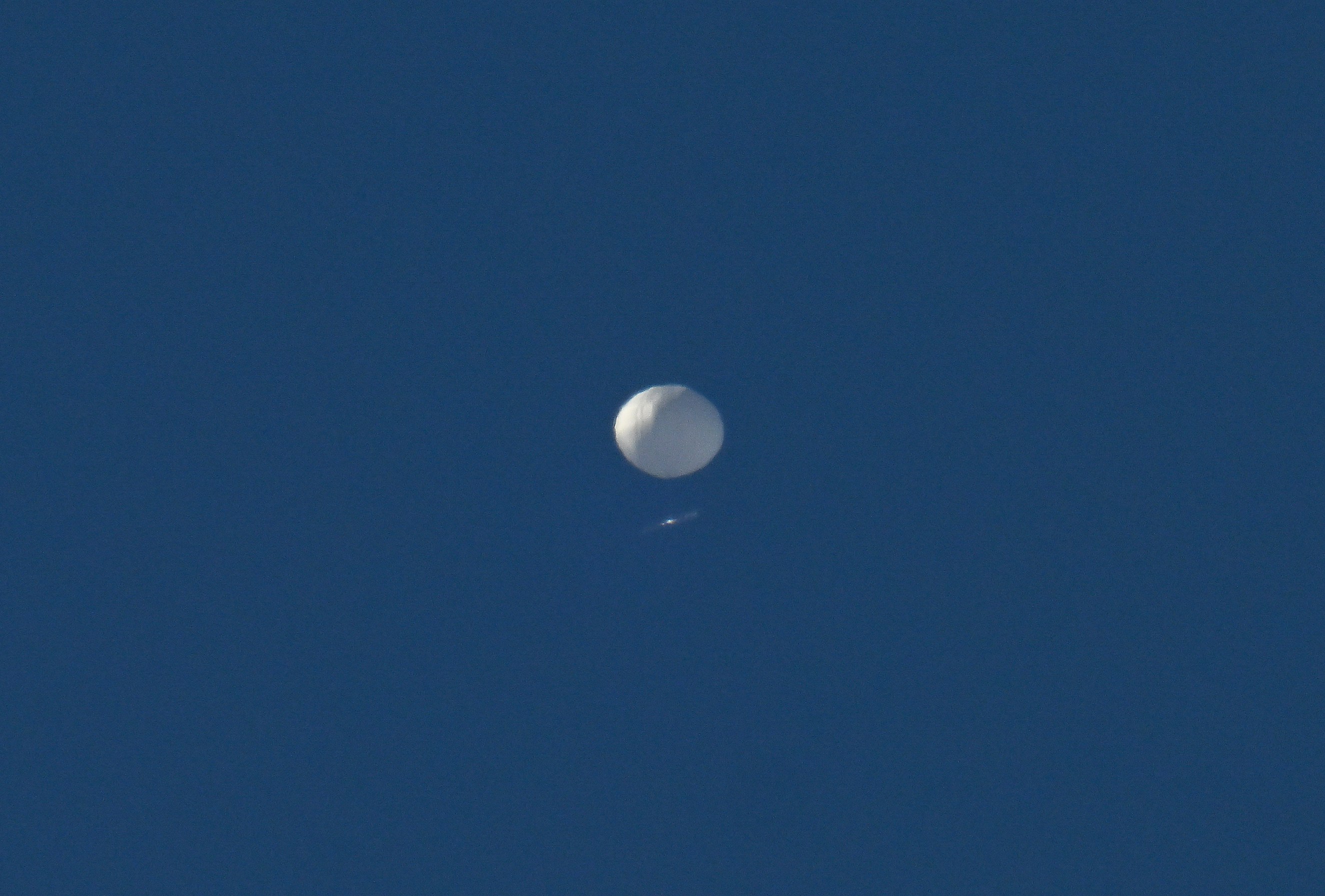 The U.S. shot down this alleged Chinese spy balloon on Saturday. Photo: Peter Zay/Anadolu/Getty