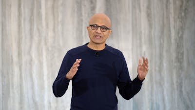 Satya Nadella. Photo by Bloomberg.
