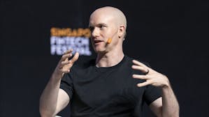Coinbase CEO Brian Armstrong. Photo by Bloomberg. 