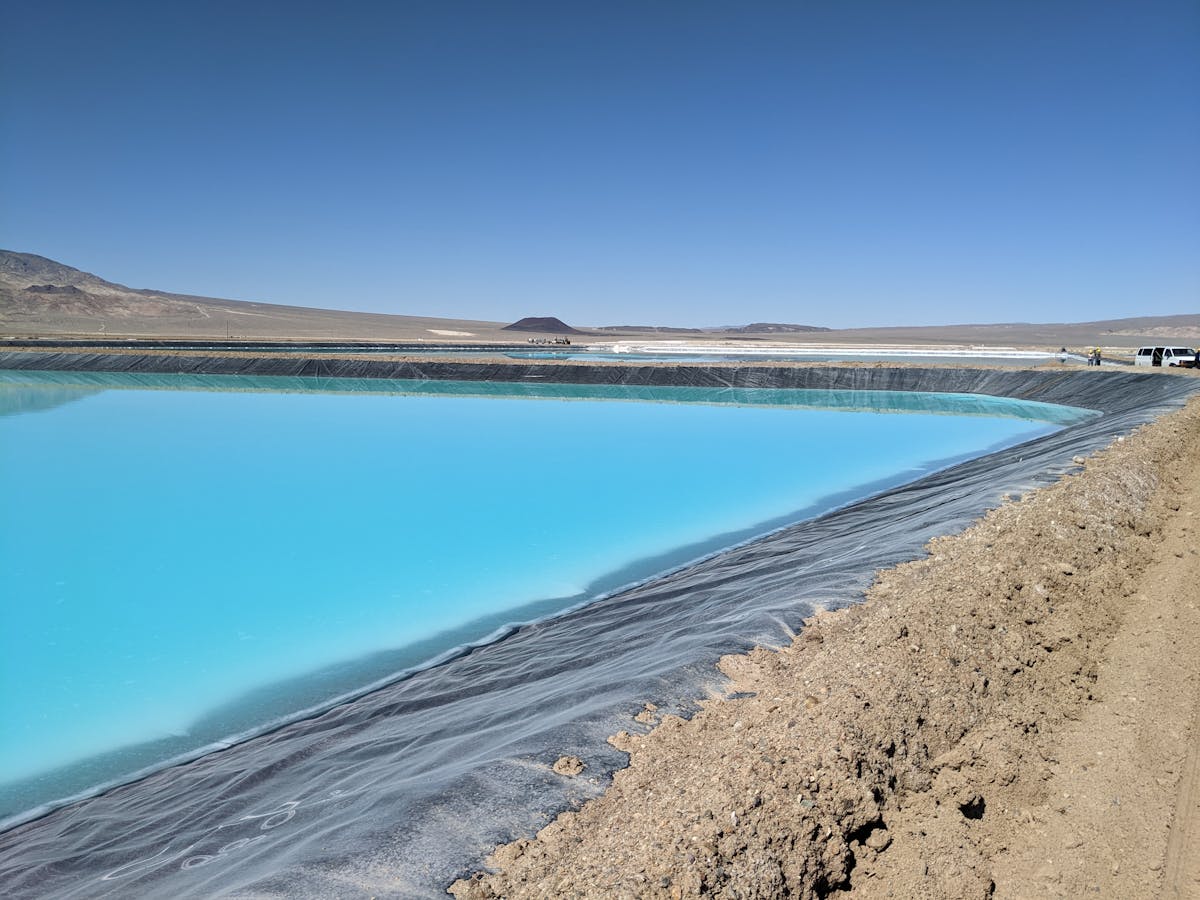 Lithium miner Albemarle received a $149 million federal grant for a lithium processing plant. Pictured above, the company's brine operation in Silver Peak, Nev. Photo: The Electric 