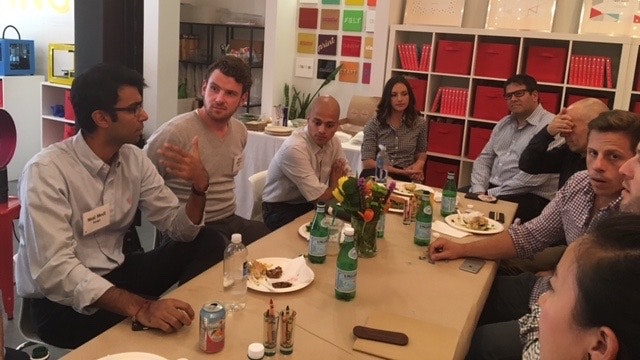 At the "What's a Media Company" roundtable. Photo by Tom Dotan.